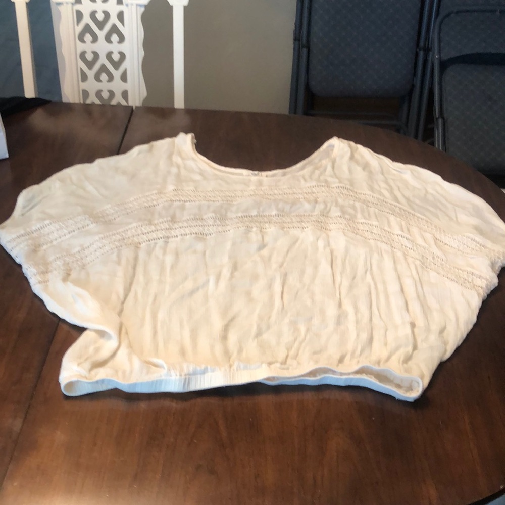 Cream crocheted top